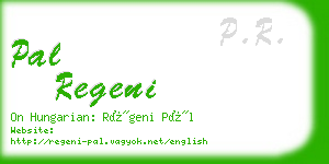 pal regeni business card